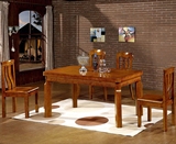 实木餐桌 现代简约长方形饭桌 橡木餐桌椅组合 餐桌1.5米1.3米