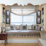 飘窗垫定做订做加厚欧式坐垫高密度海绵窗台垫子现代沙发浅米阳光