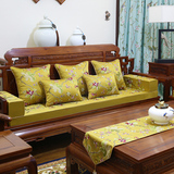 刺绣花红木沙发坐垫罗汉床仿古实木家具圈椅加厚海绵座定制套中式