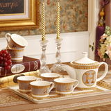 欧式8件陶瓷咖啡具套装 茶具茶杯套装 英式下午茶 创意结婚礼品