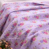 外贸原单新款床上用品简约韩式田园全棉绗缝床盖加厚床单空调被