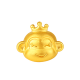黄金手链金猴子生肖猴金猴手链铜镀黄金3d硬金小金猴皇冠猴转运珠