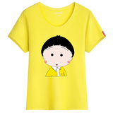 夏季新款小丸子女士卡通印花短袖t恤衫半袖女 学生闺蜜装韓版包邮