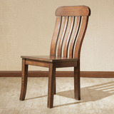 纯实木餐椅简约美式椅子书椅餐桌椅无扶手靠背椅美式家具休闲椅子