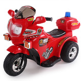 新款儿童电动摩托车 儿童电动三轮车宝宝可坐电瓶车警车玩具童车