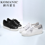 柯玛妮克 2016年秋季休闲系带牛皮女鞋 新款内增高深口单鞋K62091