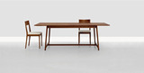 简约现代实木框架贴面餐桌椅子 北欧餐厅整套办公会议桌家具定制
