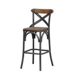 美式铁艺实木星巴克高脚桌椅复古酒吧漫咖啡厅高脚凳前台吧椅吧凳