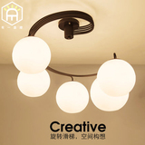 现代简约LED创意个性艺术吸顶灯饰 儿童房客厅卧室餐厅玻璃灯具