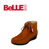Belle/百丽女鞋女靴 靴子冬季磨砂牛皮女皮靴短靴N2A4专柜正品