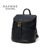 Daphne/达芙妮新款大容量双肩包流苏拉链软面包包女潮1016483002