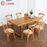 实木餐桌椅组合 简约现代酒吧饭店西餐厅桌椅家用小户型餐桌餐椅