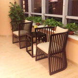 新中式餐厅餐椅 客厅靠背休闲椅电脑椅 现代酒店实木洽谈椅子家具