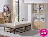 壁床带书柜翻板床隐形床小户型折叠床双人午休床壁柜床多功能家具