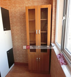 北京板式书柜橱组装书架双柜门储物书房办公室玻璃门文件柜阳台柜