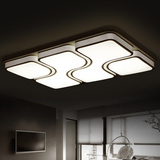 现代简约长方形LED吸顶灯客厅大灯大气大厅餐厅吸灯主卧灯具艺术
