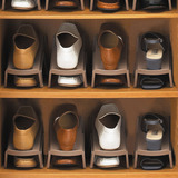 日本进口分层塑料鞋架双层鞋子收纳架简约创意鞋架鞋柜鞋子置物架