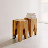 北欧纯实木原木全榫卯手工定制方凳茶几 e15同款设计师创意家具