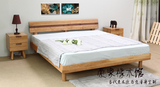 日式简约现代白橡木实木床1.5米1.8米2米双人床单人儿童环保特价