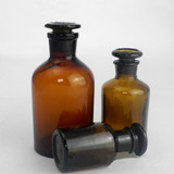 棕色细口瓶3000ml 试剂瓶 玻璃瓶3000ml 磨砂玻璃塞 化学实验器材