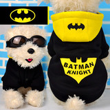 蝙蝠侠个性宠物狗狗衣服秋冬装小型犬泰迪茶杯比熊猫咪纯棉卫衣