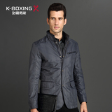 K-boxing/劲霸茄克男士秋款中长版夹克外套品牌男装|CKZU1217