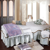 欧式提花美容院床罩四件套熏蒸按摩床罩定做通用美容院床罩
