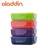 Aladdin儿童学生饭盒微波炉专用保鲜盒独立餐盘双层塑料便当盒