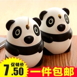 3656 创意熊猫自动牙签盒 手压式时尚牙签筒 可爱餐桌牙签罐