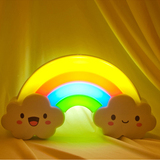 创意彩虹七彩声光控节能LED可爱小夜灯 儿童房卧室床头感应灯壁灯