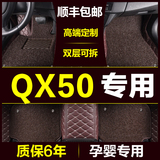 英菲尼迪QX50专用脚垫全包围汽车改装无味皮革防水防滑丝圈脚垫