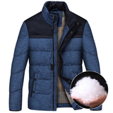 中老年羽绒服2015新款中厚冬装短款中款男士羽绒韩版修身保暖外套
