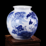 景德镇陶瓷器现代中式高档手绘大花瓶客厅家居装饰品工艺术摆件