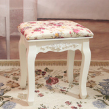 布艺韩式田园坐凳 欧式简约时尚梳妆凳化妆凳 实木凳子椅子美甲凳