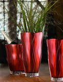 原装进口德国NACHTMANN欧式水晶玻璃创意红色花瓶家居摆 欧式花瓶