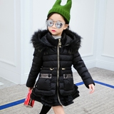 H&A特价韩版童装专柜正品反季清仓儿童中长款女童羽绒服加厚修身