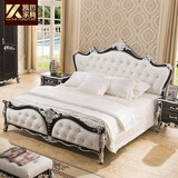 凯哲家具 欧式双人床1.8米 全实木床 雕花奢华品牌床 简约卧室床