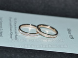 半钻贝母半圈钻单排钻戒指钛钢不褪色指环镀14K玫瑰金时尚女饰品