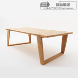 北欧宜家全实木家具 设计师餐桌工作桌 创意书桌个性办公桌包邮