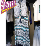 【16夏季特卖】KAMA卡玛 女装性感深V度假印花吊带连衣裙 7215173