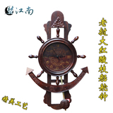 红木老挝大红酸枝船舵摆钟客厅木制老式挂钟 艺术时尚古典时钟