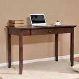 美式乡村全实木小书桌仿古白橡木电脑桌家用写字台办公桌书房家具