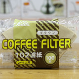 日本进口 卡利塔KALITA 经典三孔102扇形手冲咖啡滤纸（2-4人份）