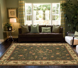 田园风格手工剪花纯羊毛地毯 卧室床前沙发茶几家用客厅加厚地毯