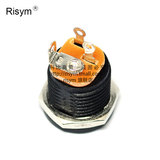 【RISYM】DC电源插座 DC-022 5.5-2.1插座 圆孔螺纹螺母 面板安装