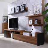 超薄伸缩电视柜 整体组合2米小户型现代简约时尚板式卧室客厅家具