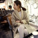 韩国东大门2016秋冬装韩版羊毛衣外套大衣古着中长款羊毛针织开衫