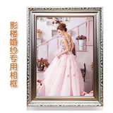 结婚照婚纱相框厂家批发16至36寸欧式烫金拉丝卧室 客厅挂墙摆台
