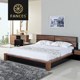 1.5米木床双人床经济型简约板式1.2米胡桃木板木床1.8米高箱床