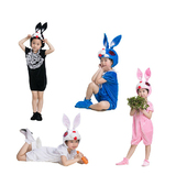 小兔子表演服儿童动物服演出表演服装幼儿园六一舞台演出连体衣服